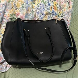 Kate Spade Black Textured Tote